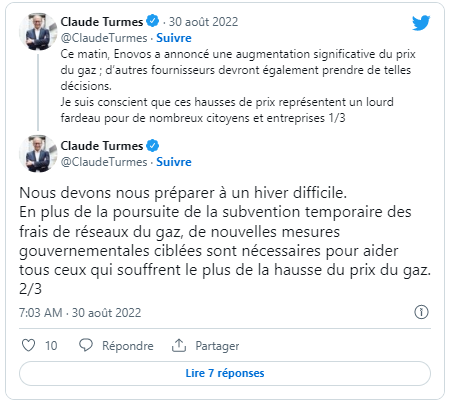 Une "augmentation significative du prix du gaz" annoncée au Luxembourg