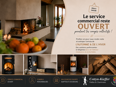 Notre service commercial reste ouvert pendant les congés collectifs !